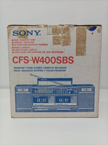 Caixa original do rádio Sony