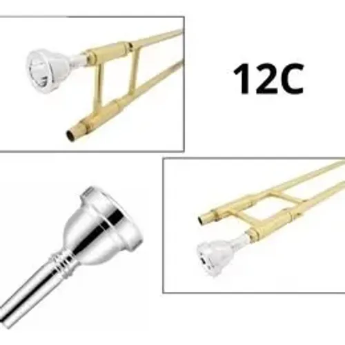 Bocal Trombone 12c Prateado Calibre Fino
