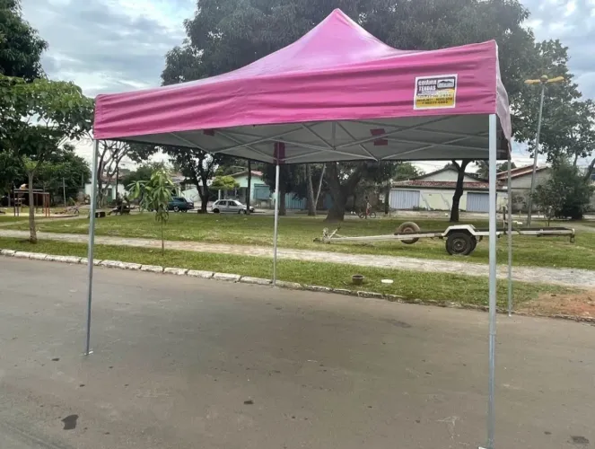 Tenda 3x3 lona PVC rosa