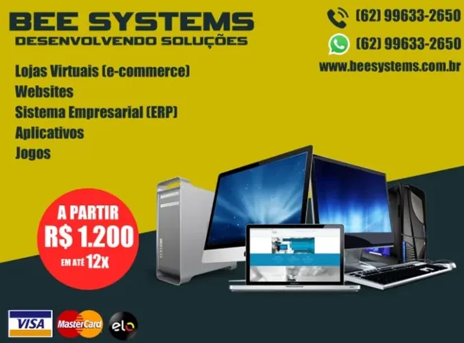 Desenvolvimento de sites, sistemas ERP, Loja Virutal(e-commerce), Aplicativos Android/iOS