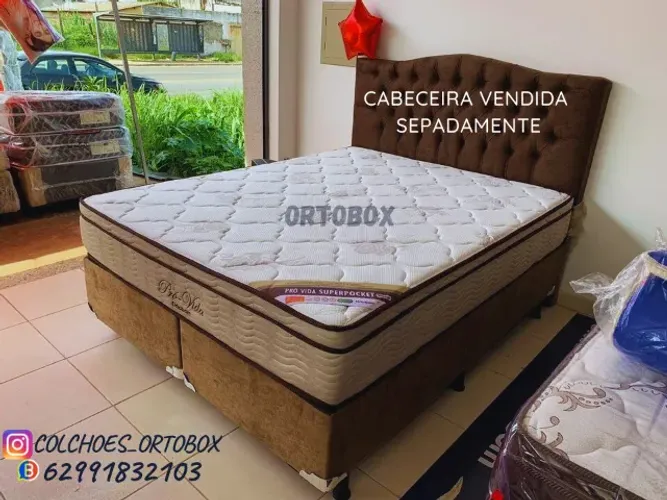 Base e Colchão Queen size Pro vida da Ortobom