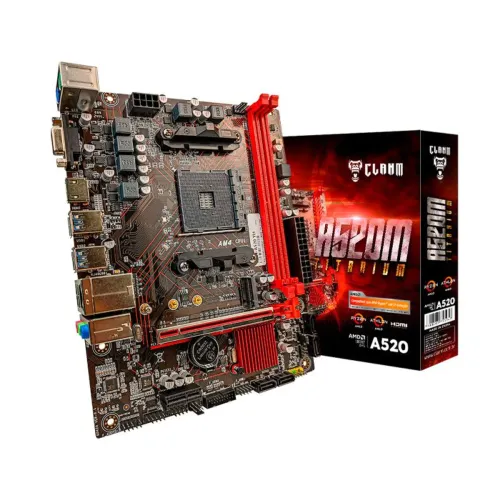 PLACA MÃE A520M TITANIUM | SOCKET AM4 - DDR4 - M.2 NVMe - CLANM