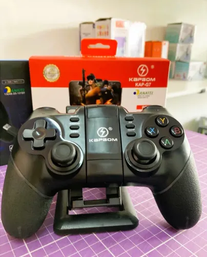CONTROLE JOYSTICK KAP-G7B BLUETOOTH WIRELESS PARA CELULAR, PC, PS3, PS4, SWITCH, ANDROID