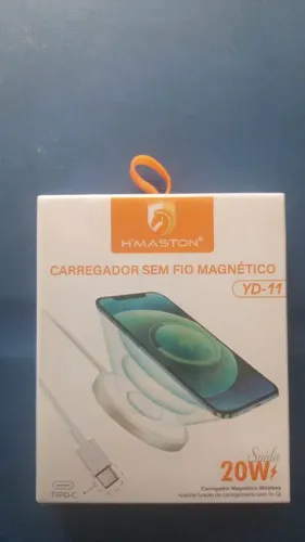 CARREGADOR POR INDUÇÃO SEM FIO MAGNÉTICO H´MASTON NOVO LACRADO FRETE GRÁTIS PARA MACEIÓ