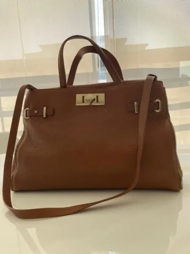 BOLSA EM COURO LEGÍTIMO -ZARA- NOVA (sem uso)   