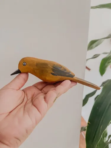 Pássaro de madeira João de Barro 
