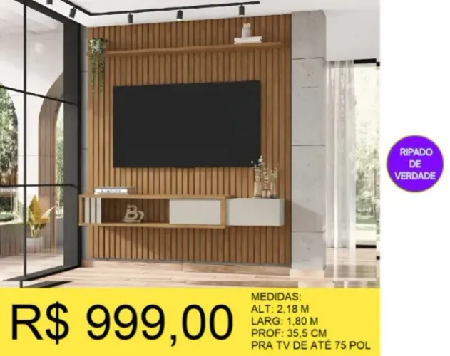 PAINEL RIPADO 100% MDF A PRONTA-ENTREGA