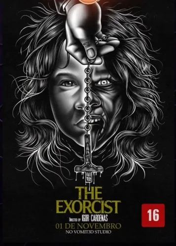 Poster terror Vomit3d It, exorcista, nosferatu e a hora do pesadelo. 