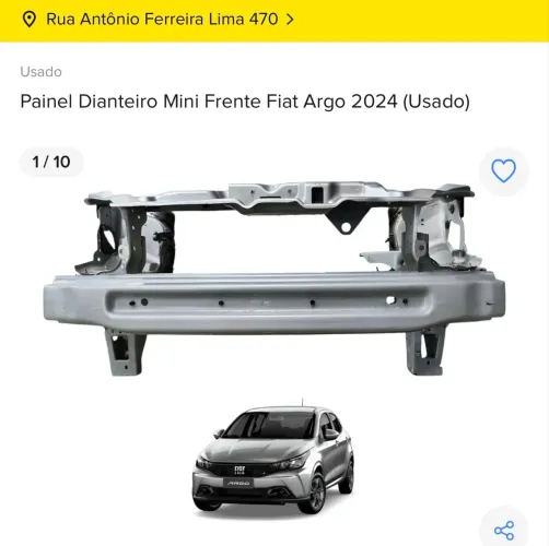 MINI FRENTE PAINEL DIANTEIRO FIAT ARGO 2023 2024