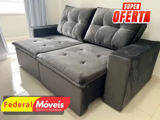 Sofá em Oferta Retrátil e Reclinável 2,00m - Entregamos