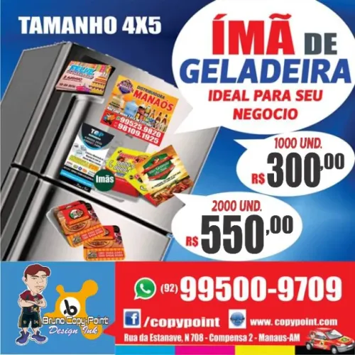 Imã de Geladeira 300,00 reais o Milheiro