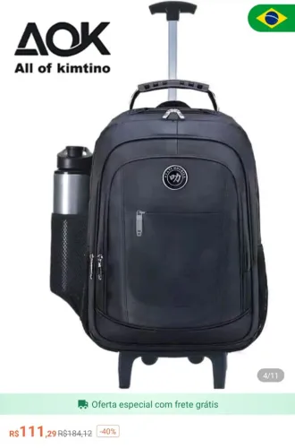 Mochila de Rodinha Impermeável