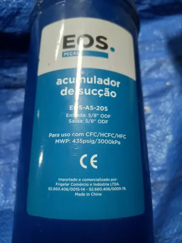 Acumulador de sucção EOS. AS 205