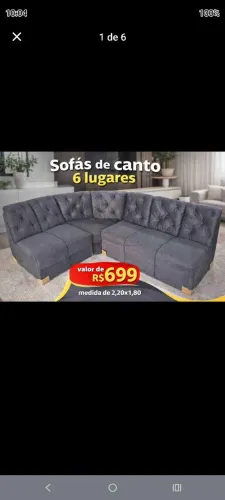 Sofá de canto novo direto da fábrica