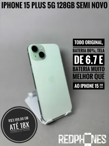 Loja física.. aceitamos trocas em iPhone's ou Android. iPhone 15 Plus 128GB 