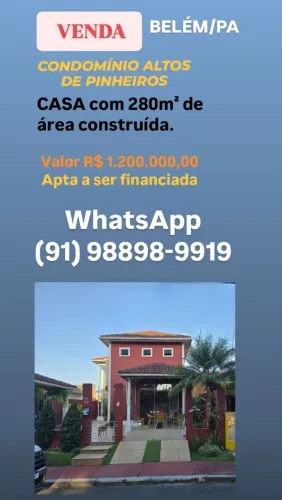  Casa a Venda no Condomínio  - Belém/PA