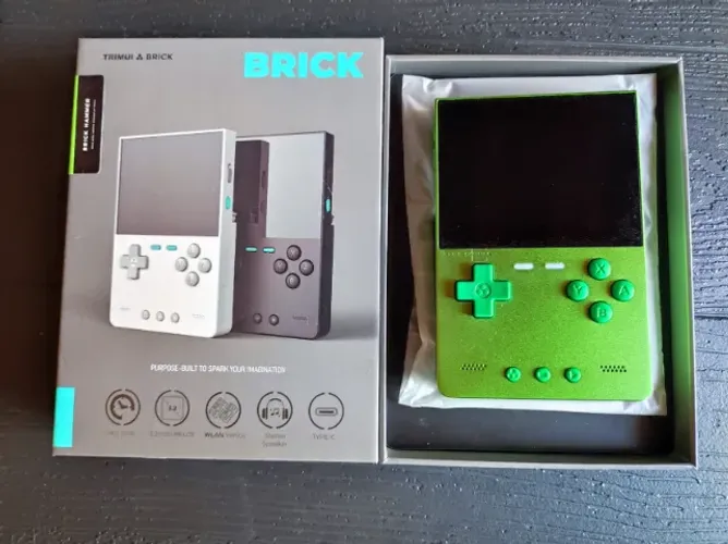 Console retrô portátil Trimui Brick Hammer (feito de metal) - Na caixa com acessórios
