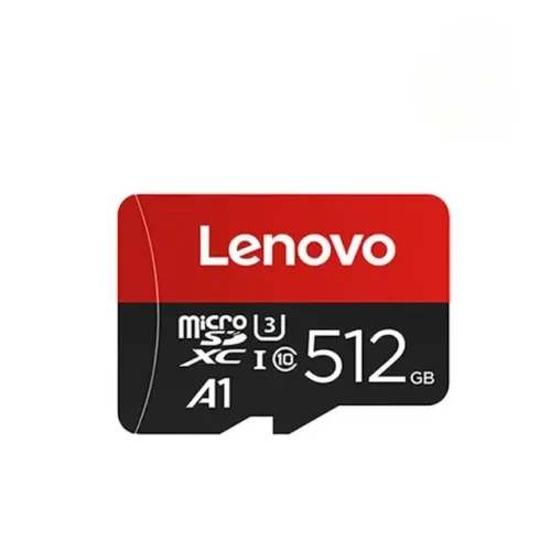 CARTÃO DE MEMÓRIA LENOVO DE 512GB, COM ADAPTADOR E LEITOR DE CARTÃO.