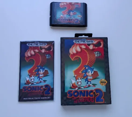 Cartucho Jogo Sonic The Hedgehog 2- Mega Drive