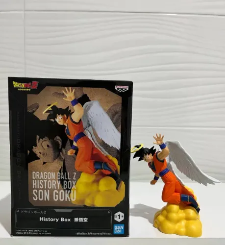 Action Figure Dragon Ball - Goku Com Asas 14cm History Box Banpresto Bandai Com Caixa
