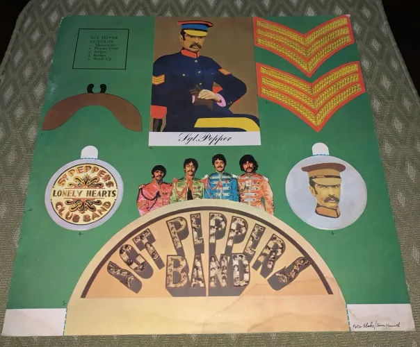 Beatles Encarte Folha De Recortes Original Sgt Peppers Parlophon Italiana raridade