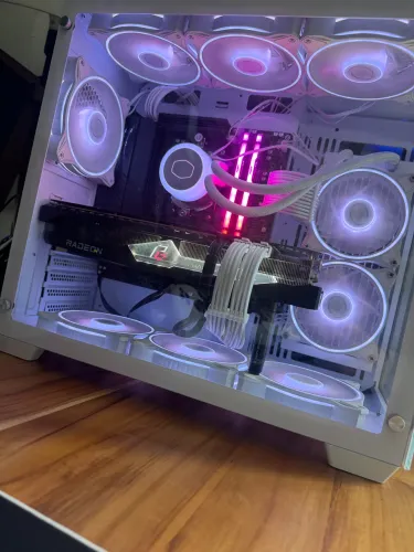 GABINETE + FAN + WATER COOLER + CABOS SLEEVED + CONTROLADORA ARGB