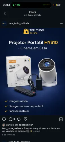 Projetor portátil 