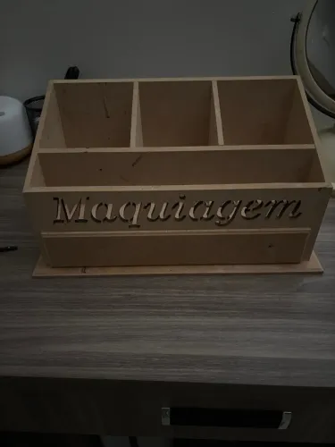 Caixa organizadora de MDF maquiagem
