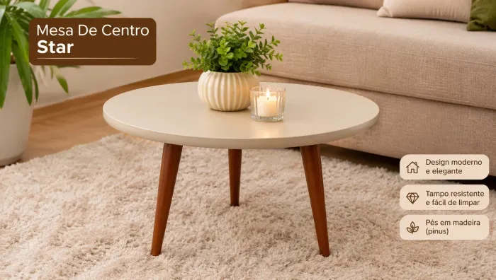 Mesa de Centro Star PRODUTO NOVO