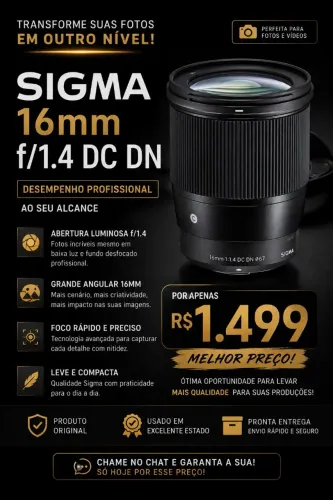Sigma 16mm f1.4 sony