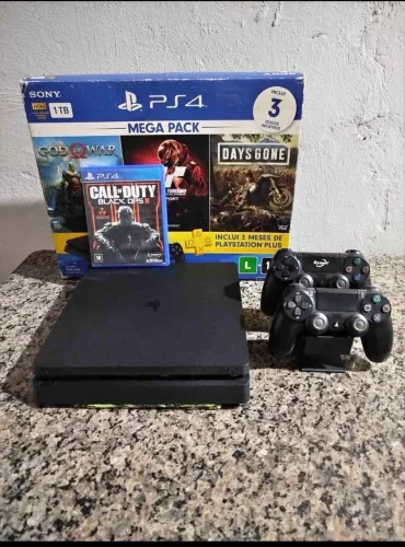 Ps4 slim 1tb + jogos