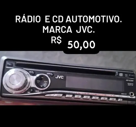 Radio e cd automotivo marca JVC  