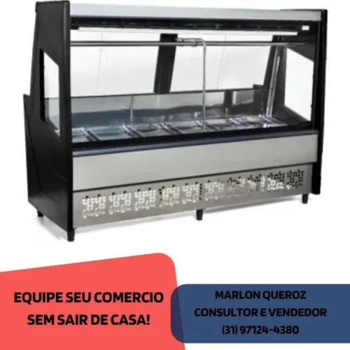 Balcão de Carne 2M Preto Polar Novo