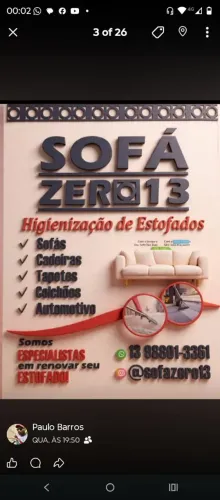 Limpeza de sofá