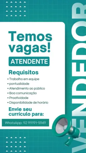 Vaga de atendente