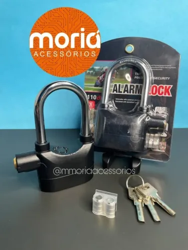 Cadeado com Alarme Sonoro Sirene Anti-furto