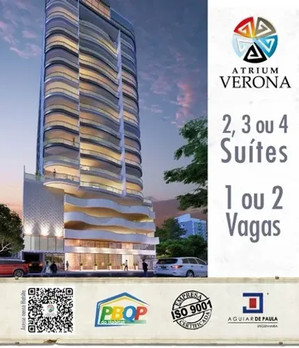 Apartamentos de 4 quartos sendo os 4 suítes no centro de Guarapari.
