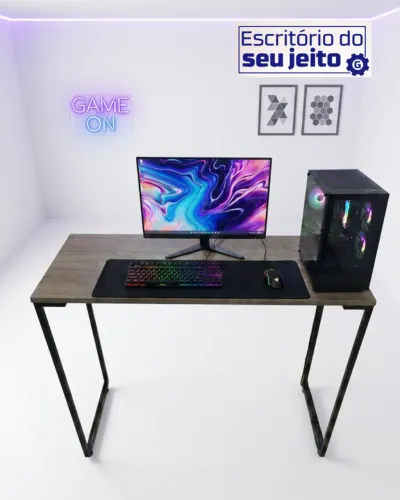 Escrivaninha NOVA Mesa de Escritório Industrial Multiuso para Notebook Computador Estudo