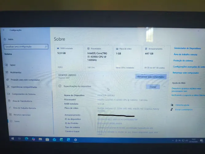 Notebook, Inspiron 3437