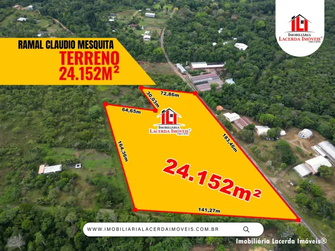 Terreno no Tarumã Açu 24.152m² Com 10 Lotes Com Metragem a Partir de 1.450m², Casa e Edícu