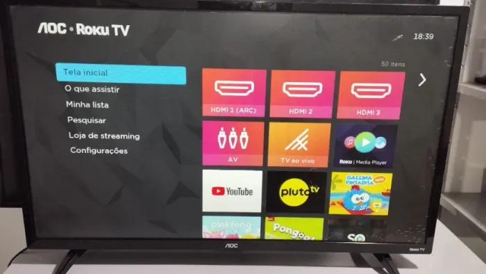 tv smart aoc roku 32 polegadas