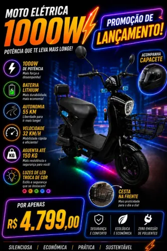 MOTO ELÉTRICA 1000W PREÇO BAIXO