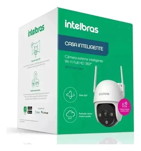 Câmera Segurança Intelbras Mibo SpeedWi-Fi Giratória 360 NOVA