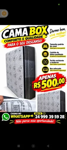 Cama Box casal com colchão
