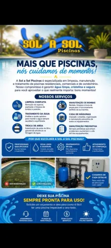 Limpeza e manutenção em piscinas