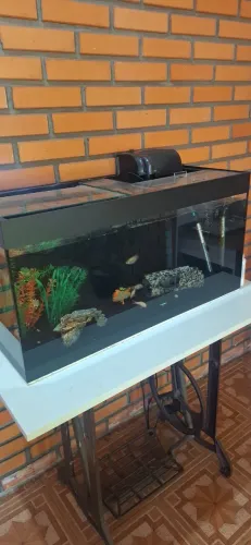 Vendo Aquário 96 litros, completo. Não entrego.