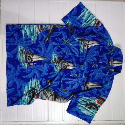 Camisa de praia camisa estampa de praia camisa azul de praia camisa masculina social