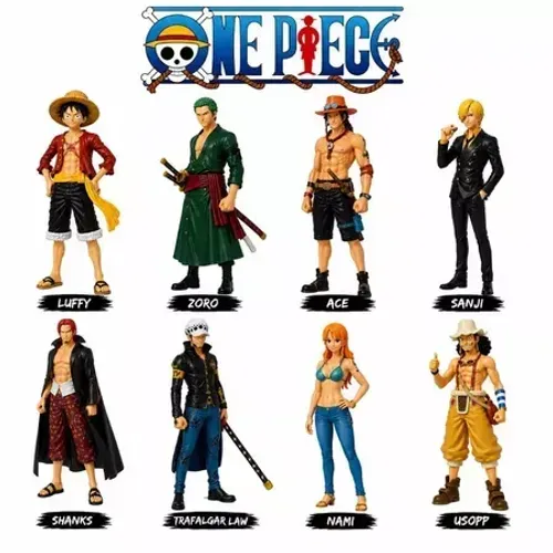 Action Figure One Piece Luffy Zoro Ace Sanji Boneco Colecionável Anime Decoração