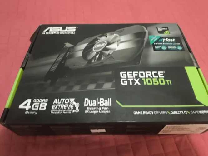 Placa de Vídeo ASUS GeForce GTX 1050 Ti 4GB GDDR5 (Com Caixa Original)