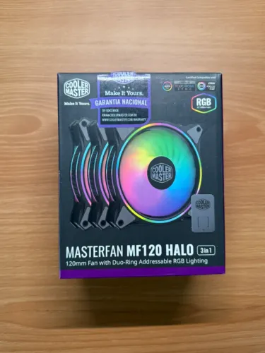 Kit Ventoinhas Cooler Master Masterfan Mf120 Halo Rgb 3x120mm
